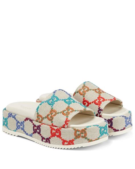 witte gucci flippers|net a porter Gucci sandals.